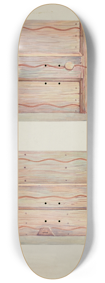 Robert W.R. Taylor - Restoration Drawing  Wall Decoration over Doorway, Facade of Mission House 8.25 inch art skate deck