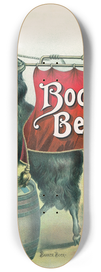 Rode & Brand - Bock beer, banner Bock 8.25 inch art skate deck