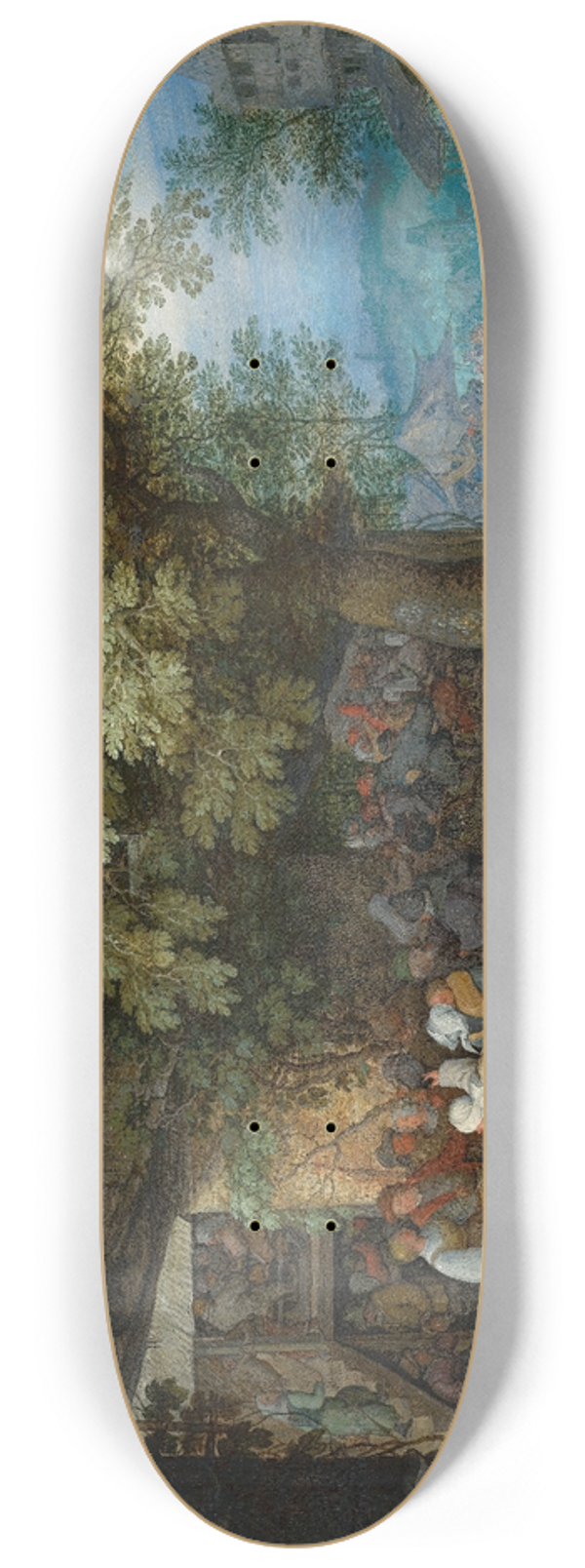 Roelant Savery - Peasants Dancing outside a Bohemian Inn 8.25 inch art skate deck
