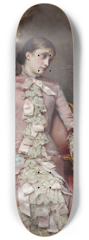Rogelio De Egusquiza - Lady In Pink 8.25 inch art skate deck