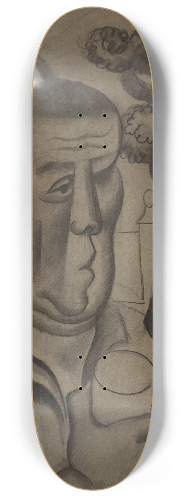 Roger de La Fresnaye - Paysan  la bouteille 8.25 inch art skate deck