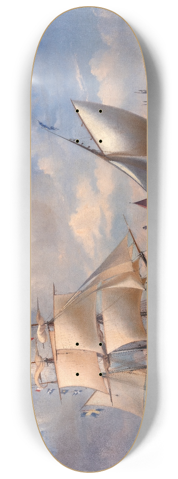 Arnold Plagemann - Seascape, Vinga Lighthouse 8.25 inch art skate deck