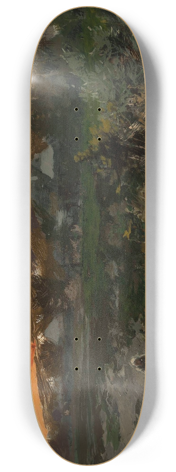 Roman Kazimierz Kochanowski - Landscape at sunset 8.25 inch art skate deck