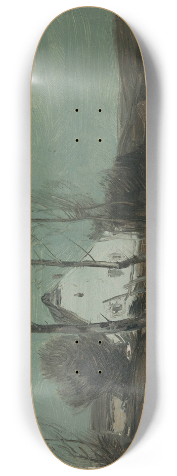 Roman Kazimierz Kochanowski - Landscape with a cottage 8.25 inch art skate deck