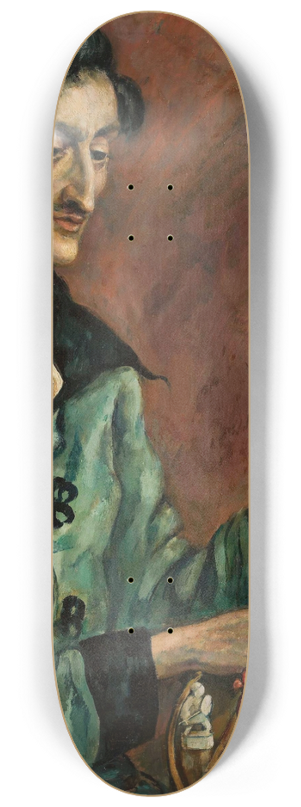 Roman Kramsztyk - Chess player (Portrait of Brunon Winawer) 8.25 inch art skate deck