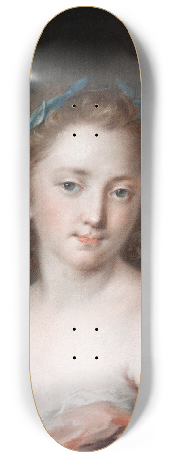 Rosalba Carriera - Young Woman with a Wreath of Laurels 8.25 inch art skate deck
