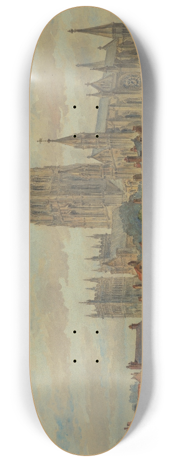 Arnold William Brunner - View Of Durham Cathedral 8.25 inch art skate deck