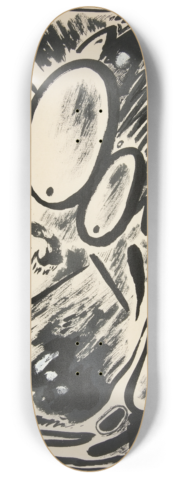 Rudolf Bauer - Untitled (AbstractForms) 8.25 inch art skate deck