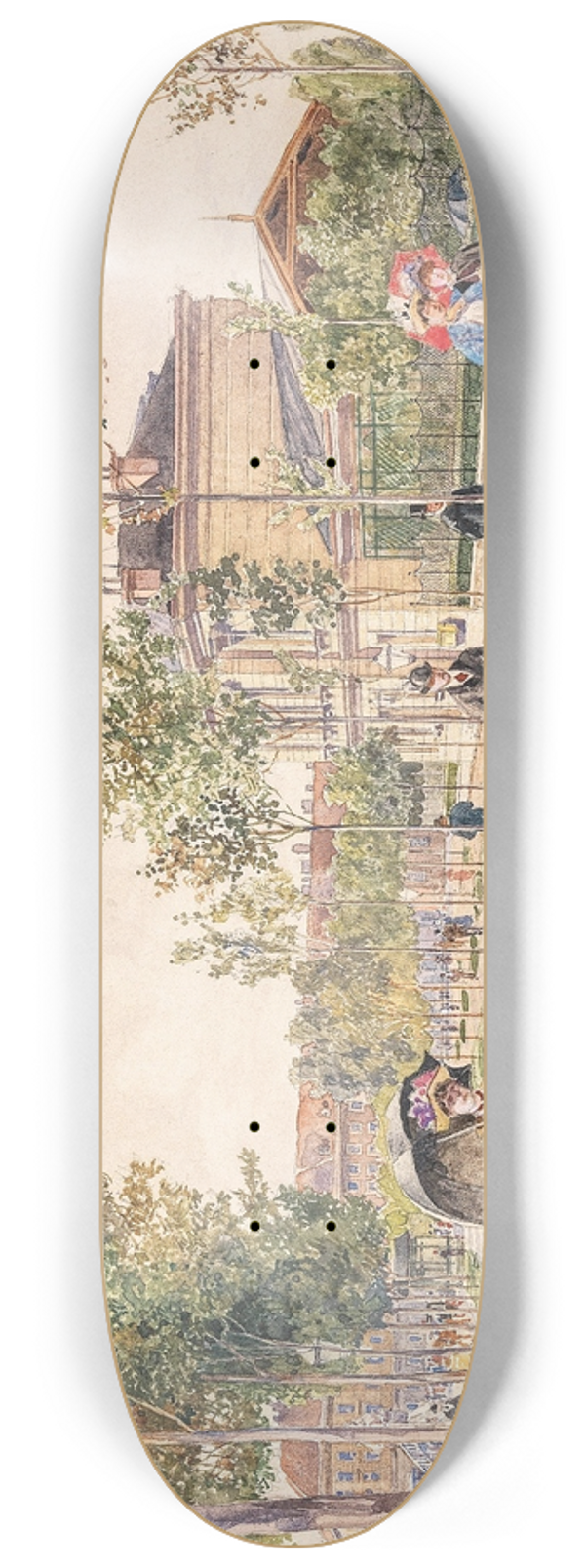 Rudolf Bernt - Sonntagsspaziergang am Stubenring 8.25 inch art skate deck