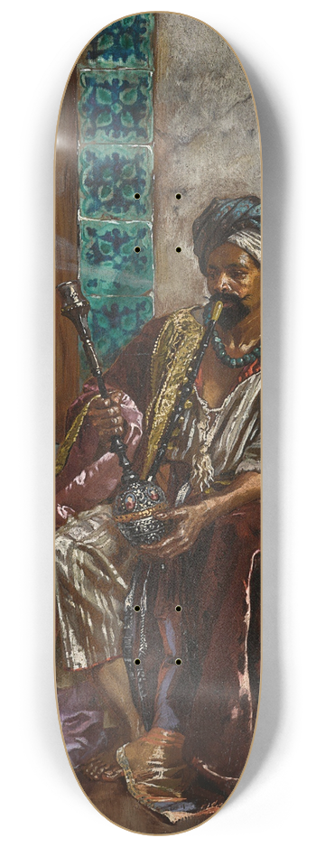 Rudolf Ernst - The Nargilah Smoker 8.25 inch art skate deck