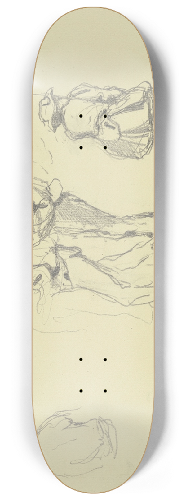 Rudolf Gudden - Arbeiter aus der Groen Spinnerei von Edam 8.25 inch art skate deck