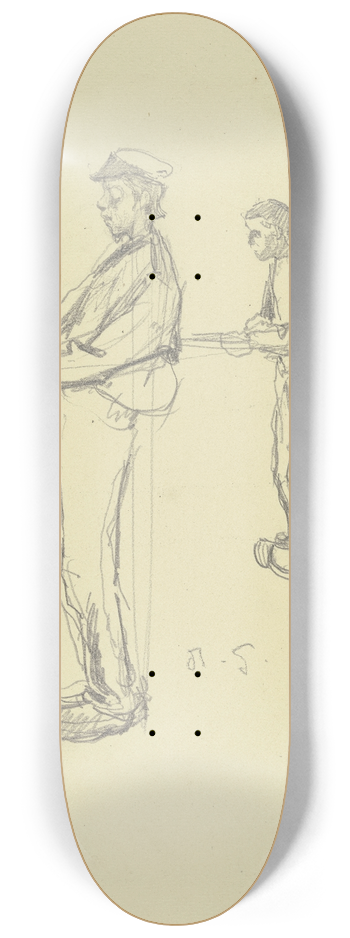 Rudolf Gudden - Arbeiter aus der Groen Spinnerei von Edam 8.25 inch art skate deck