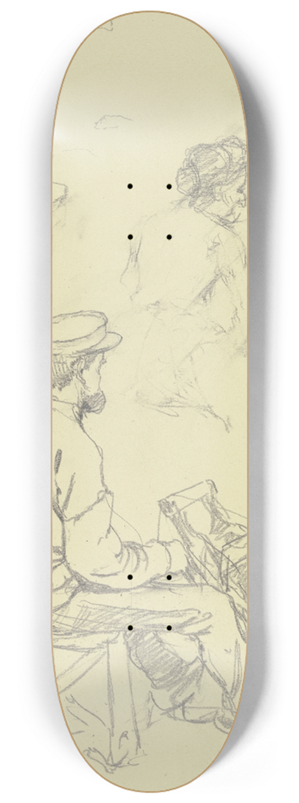 Rudolf Gudden - Arbeiter aus der Groen Spinnerei von Edam 8.25 inch art skate deck