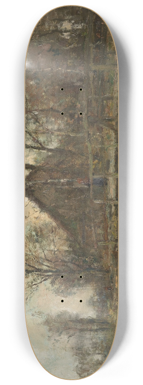 Rudolf Hckner - Bauernhof am Wasser 8.25 inch art skate deck