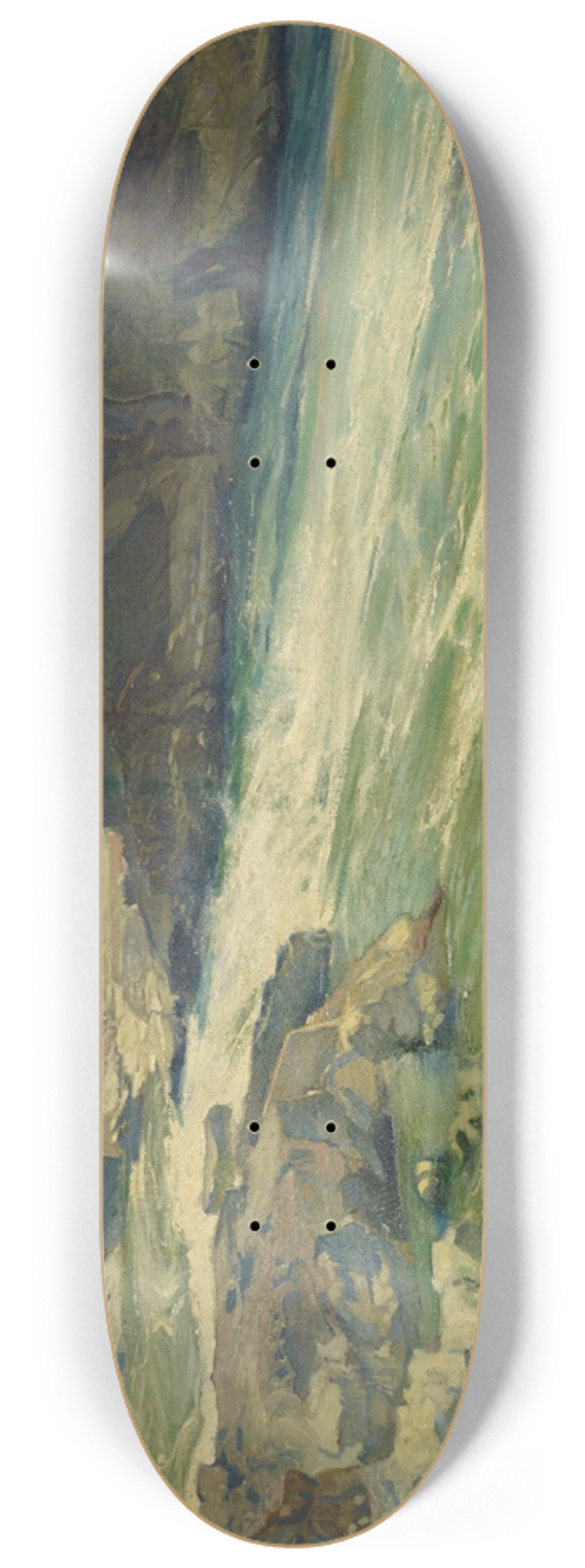 Rudolf Lw - The Rhine at Laufenburg 8.25 inch art skate deck