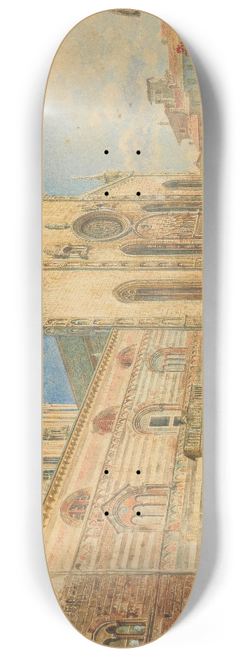 Rudolf von Alt - Dom zu Como 8.25 inch art skate deck