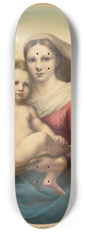 Rudolph Geudtner - Copy after Raphaels Sistine Madonna 8.25 inch art skate deck