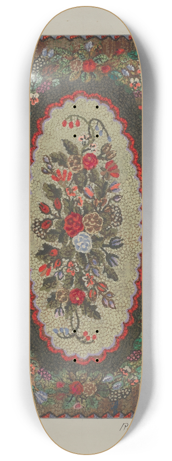 Ruth M. Barnes - Hooked Rug 8.25 inch art skate deck