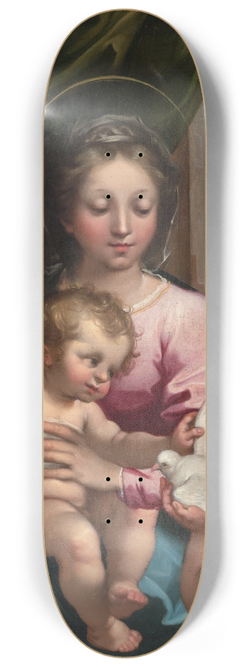 Rutilio Manetti - Virgin and Child with the Young Saint John the Baptist and Saint Catherine ofSiena 8.25 inch art skate deck
