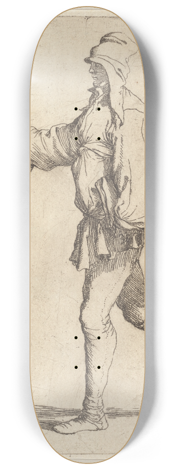 Salvator Rosa - Man Striding with Right Arm Outstretched 8.25 inch art skate deck