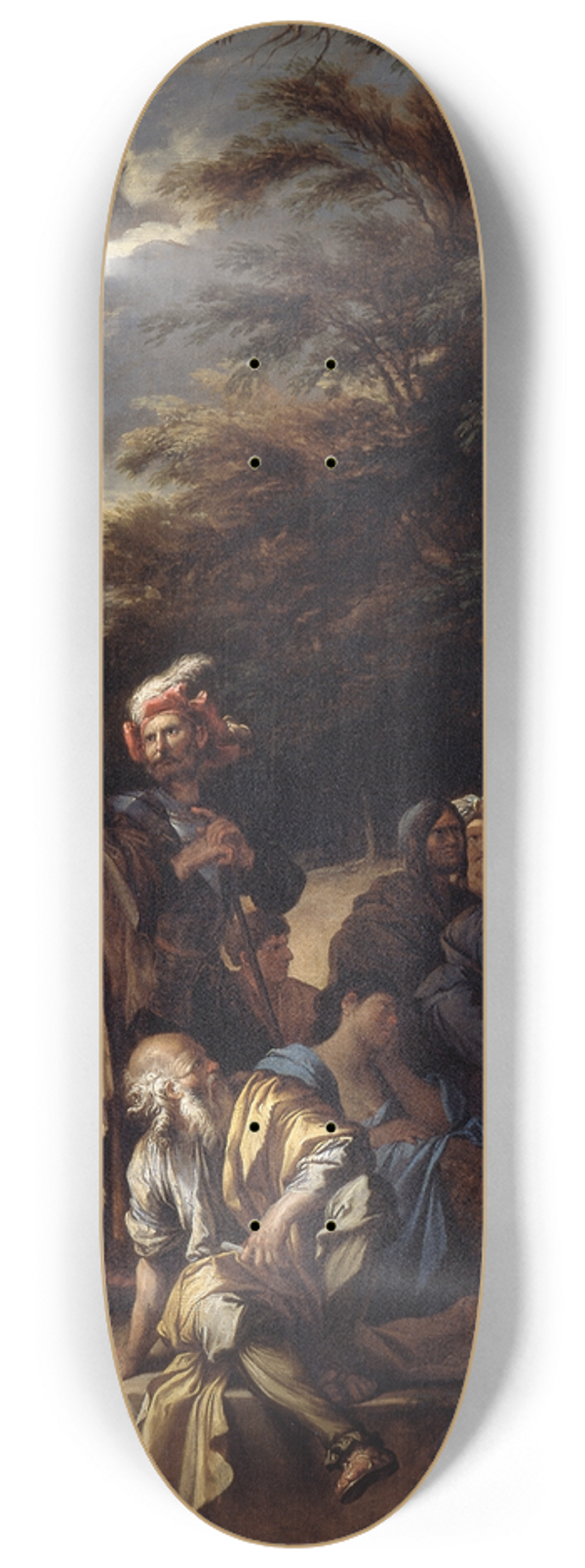 Salvator Rosa - Saint John the Baptist Preaching in the Wilderness 8.25 inch art skate deck