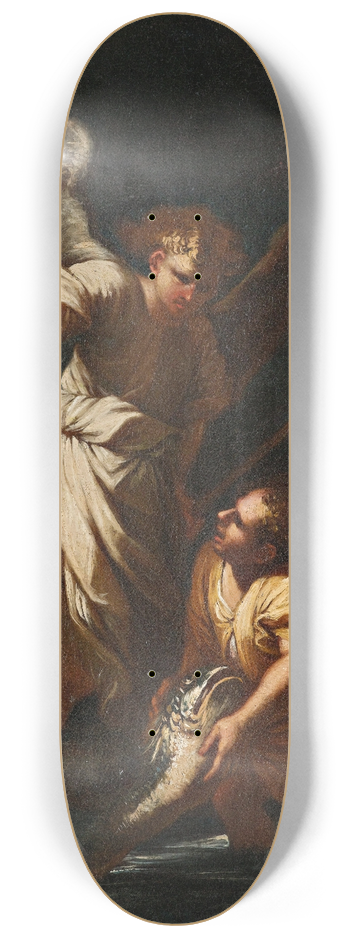 Salvator Rosa - Tobias and the Angel 8.25 inch art skate deck