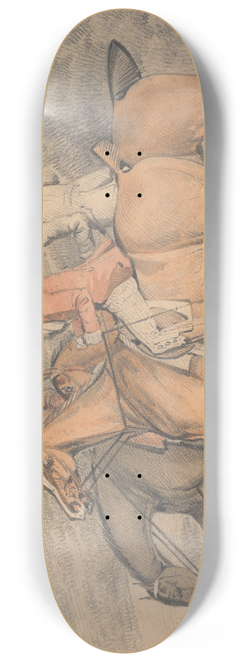 Samuel Alken - Foxhunting; Going to Draw Cover 8.25 inch art skate deck