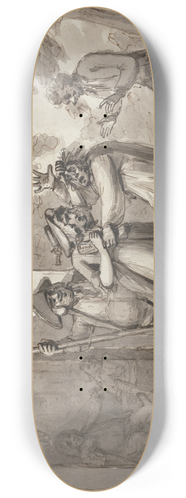 Samuel Collings - The Struggles of Virtue 8.25 inch art skate deck