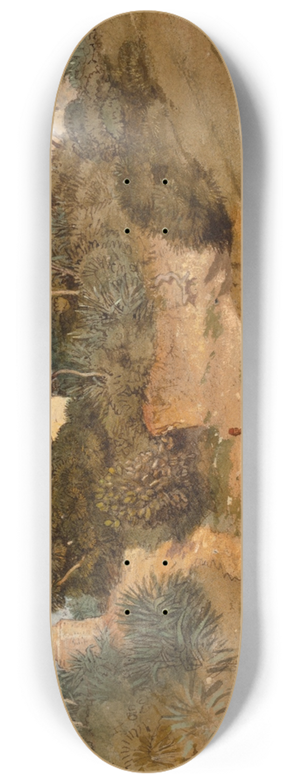 Samuel Colman - Path by Mosque 8.25 inch art skate deck