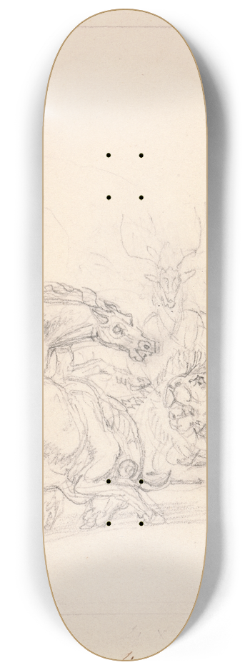 Samuel Howitt - Old Lion Insulted 8.25 inch art skate deck