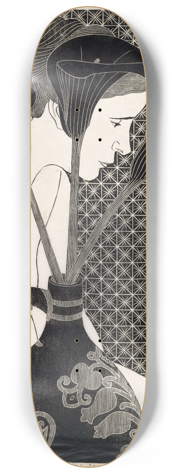 Samuel Jessurun de Mesquita - Vrouwelijk naakt achter vaas met aronskelken 8.25 inch art skate deck