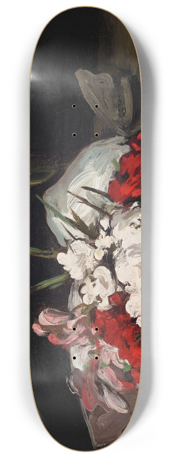 Samuel John Peploe - Bouquet of Red and White Flowers with a Champagne Glass 8.25 inch art skate deck