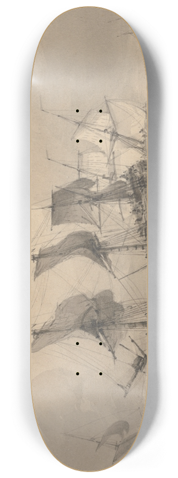 Samuel Owen - Shipping on a Stormy Day 8.25 inch art skate deck