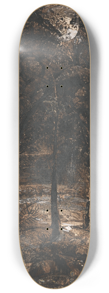 Samuel Palmer - A Moonlit Scene with a Winding River 8.25 inch art skate deck