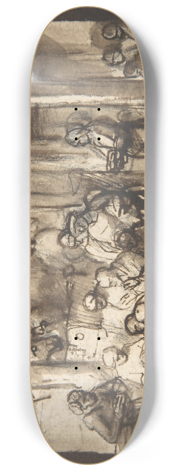 Samuel van Hoogstraten - The Adoration of the Shepherds 8.25 inch art skate deck