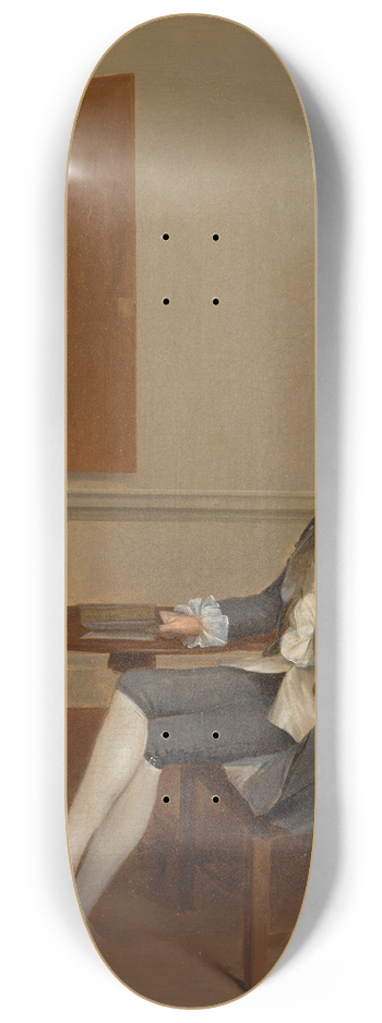 Arthur Devis - An Unknown Man Seated at a Table 8.25 inch art skate deck