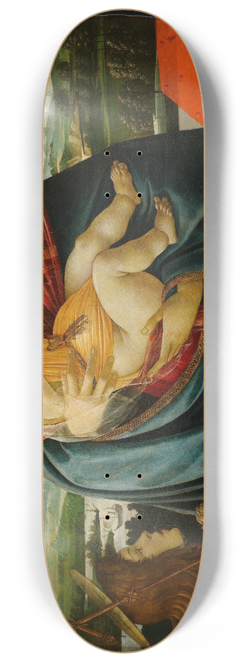 Sandro Botticelli - Virgin and Child With Saint John The Baptist 8.25 inch art skate deck