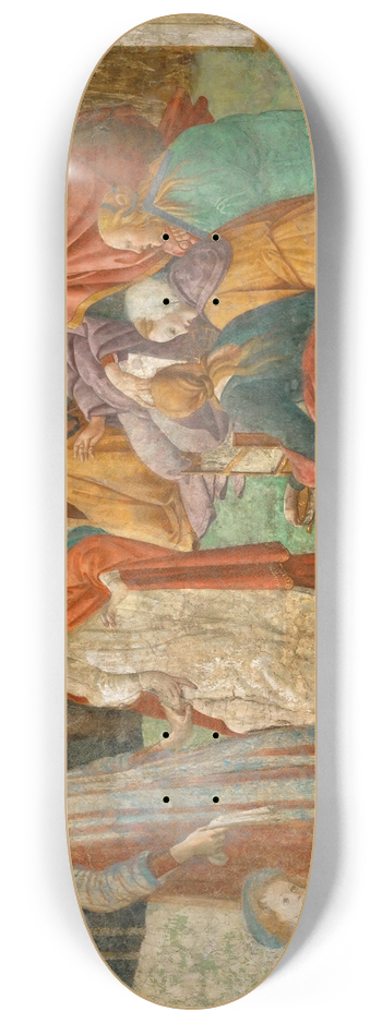 Sandro Botticelli - Young man before the Seven liberal arts 8.25 inch art skate deck