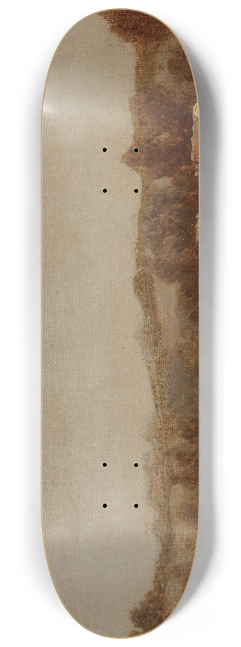 Sanford Robinson Gifford - A Sketch at the Camp on the La Bont, Wyoming Territory 8.25 inch art skate deck