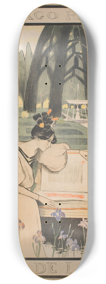 Santiago Rusiol - Fulls de la vida 8.25 inch art skate deck