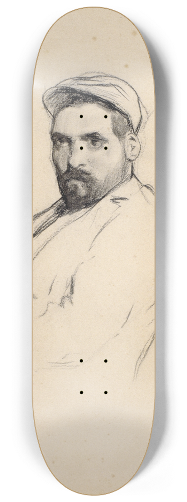 Santiago Rusiol - Portrait of a Man 8.25 inch art skate deck