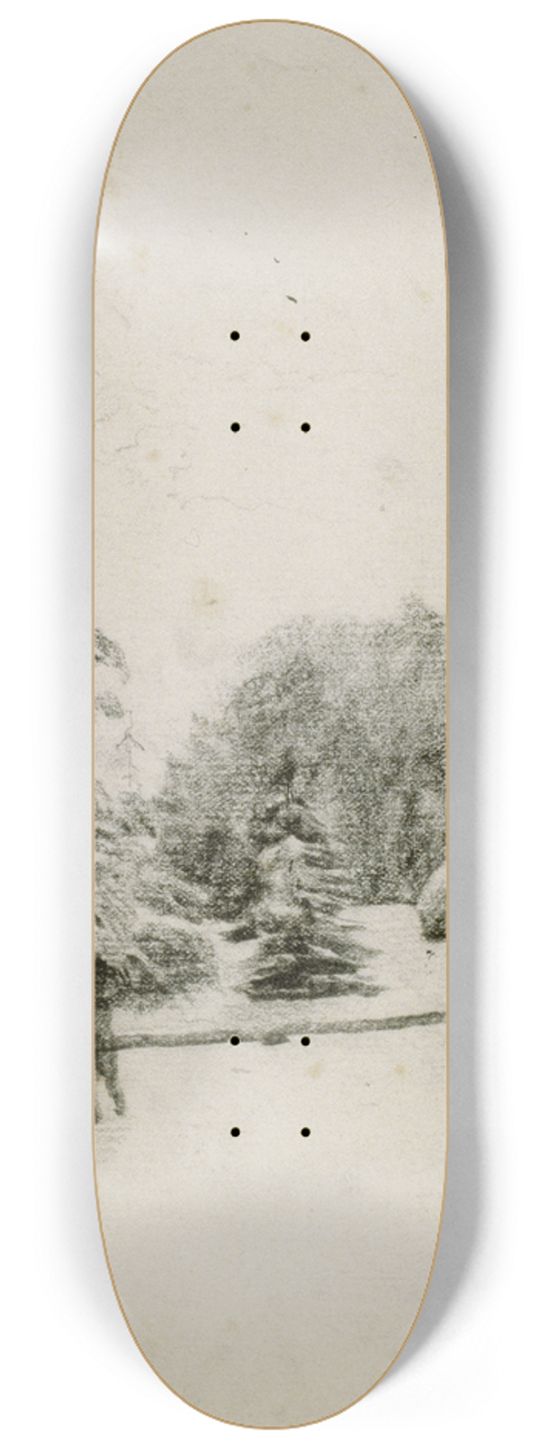 Santiago Rusiol - Study of a Garden 8.25 inch art skate deck