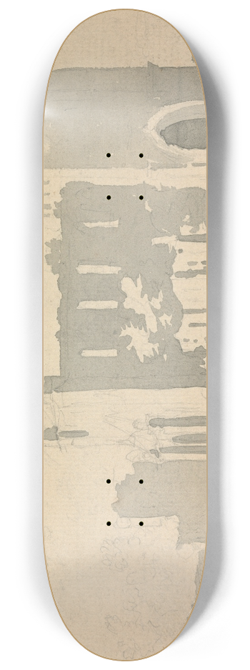 Sawrey Gilpin - Sketch of Castle 8.25 inch art skate deck
