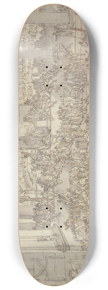 Sbastien Leclerc - Der Einzug Alexanders in Babylon 8.25 inch art skate deck