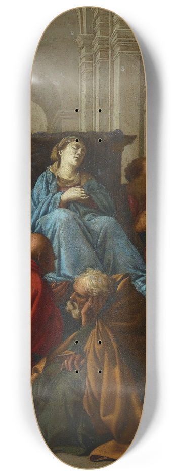 School Of Carlo Saraceni - Death of the Virgin 8.25 inch art skate deck