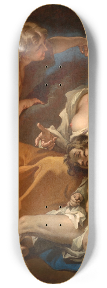 Sebastiano Ricci - Hagar and Ishmael Saved by the Angel 8.25 inch art skate deck