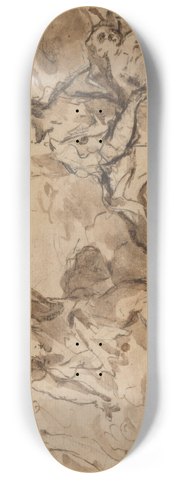 Sebastiano Ricci - The Angel Appearing to Hagar and Ishmael 8.25 inch art skate deck