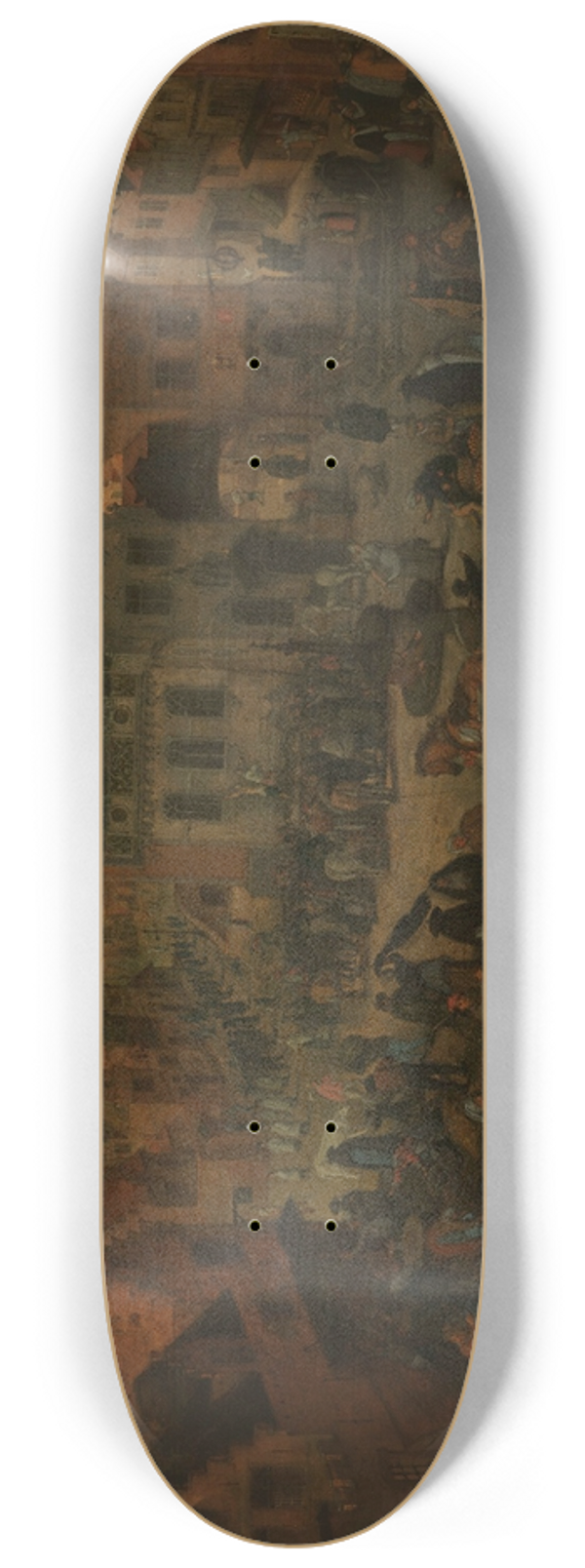 Sebastian Vrancx - Market Day in a Flemish Town 8.25 inch art skate deck