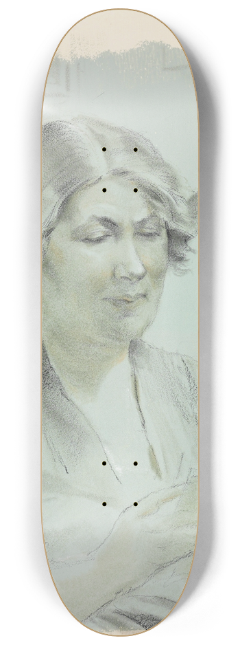 Sergey Chekhonin - Portrait of the artists wife, Lydia Vytchegjanine 8.25 inch art skate deck