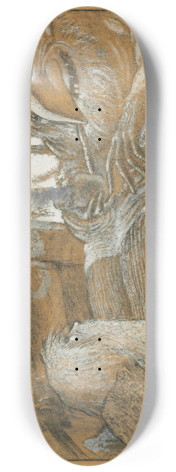 Sergey Chekhonin - The peasant and the domovoy 8.25 inch art skate deck